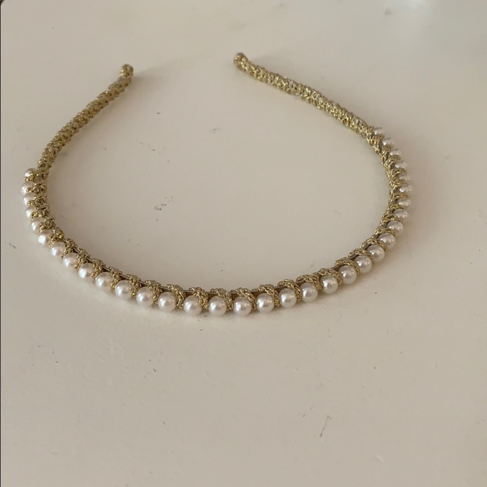 Gold Pearl Headband